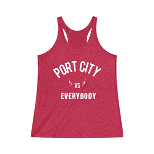 Port City vs EVERYBODY Women's Tri-Blend Racerback Tank