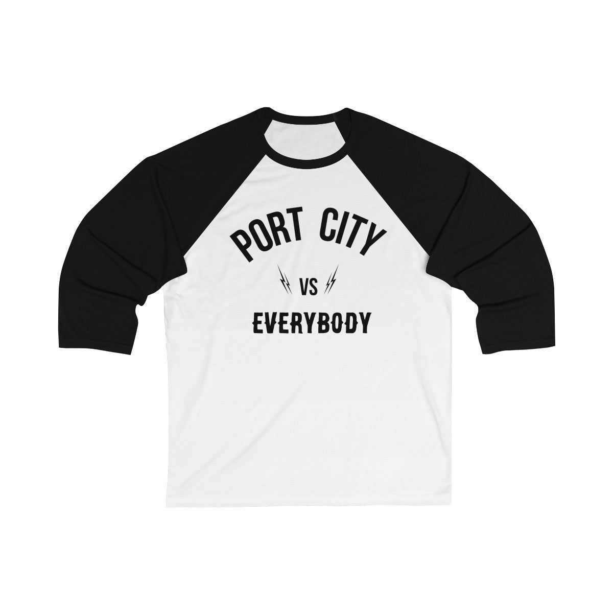 Port City vs EVERYBODY 3/4 Sleeve Baseball Tee