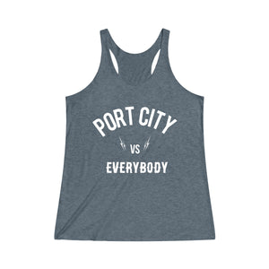 Port City vs EVERYBODY Women's Tri-Blend Racerback Tank