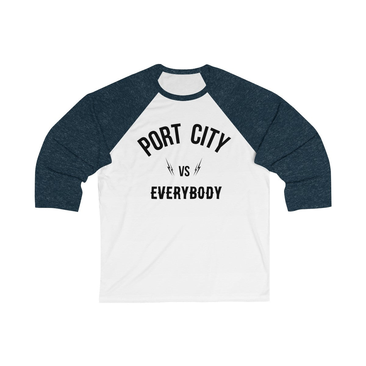 Port City vs EVERYBODY 3/4 Sleeve Baseball Tee