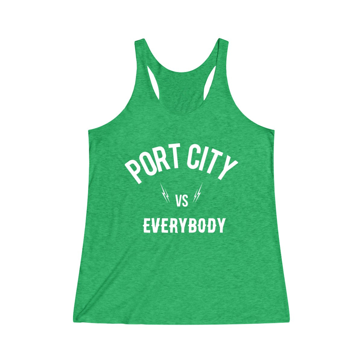 Port City vs EVERYBODY Women's Tri-Blend Racerback Tank