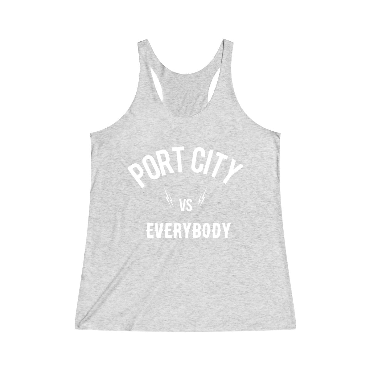 Port City vs EVERYBODY Women's Tri-Blend Racerback Tank