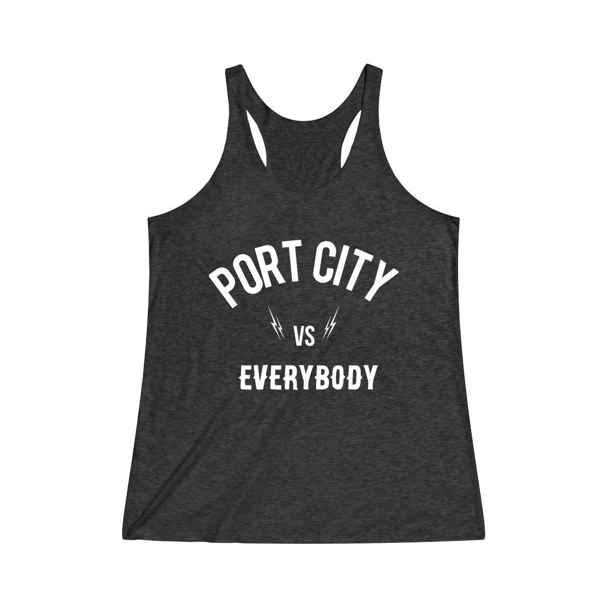 Port City vs EVERYBODY Women's Tri-Blend Racerback Tank