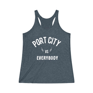 Port City vs EVERYBODY Women's Tri-Blend Racerback Tank