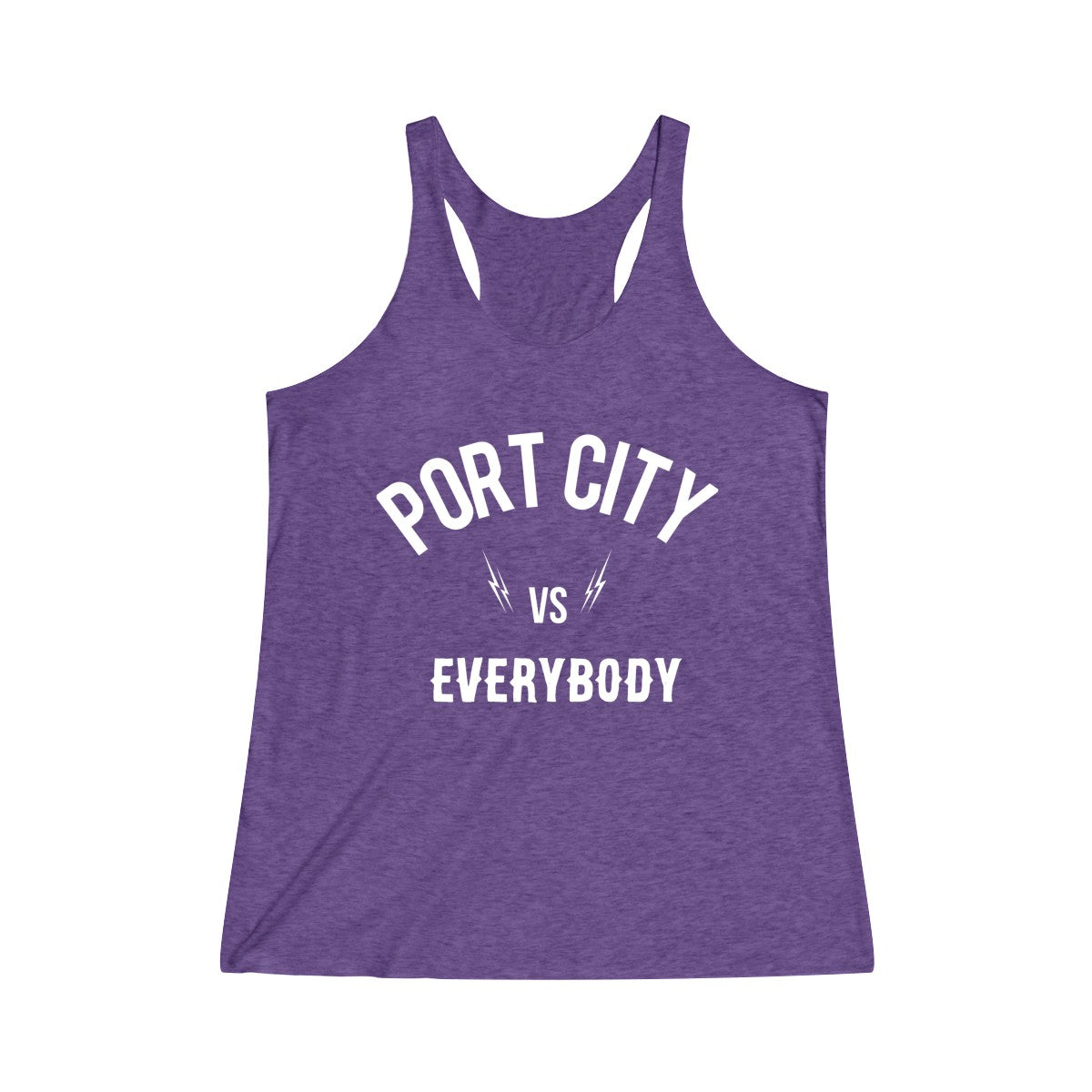 Port City vs EVERYBODY Women's Tri-Blend Racerback Tank