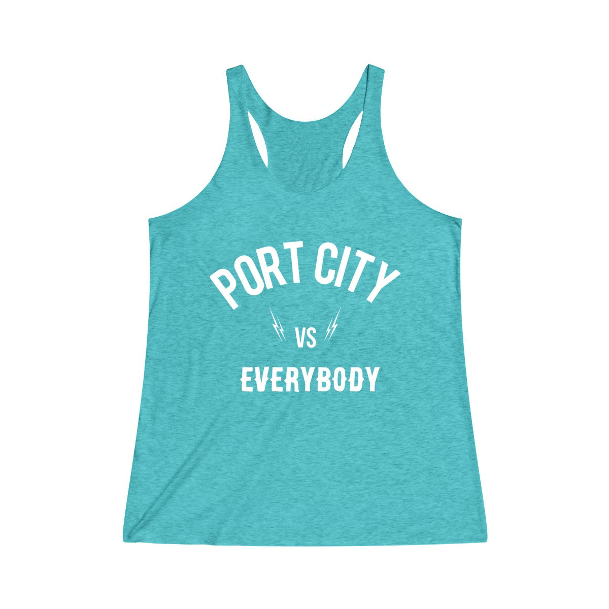 Port City vs EVERYBODY Women's Tri-Blend Racerback Tank