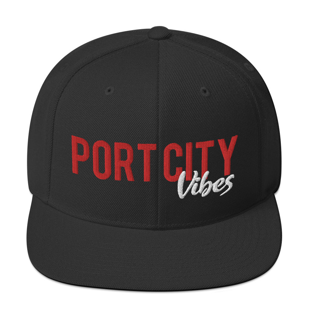 Port City Vibes red Snapback Hat